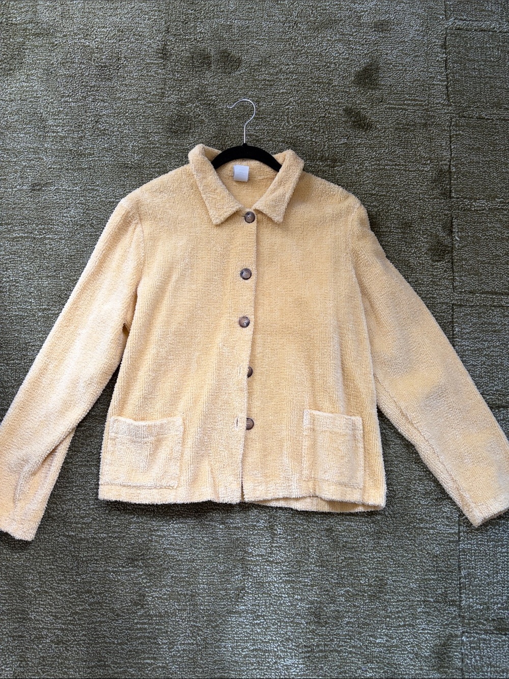 Vintage Butter Yellow Button-Front Jacket - S/M